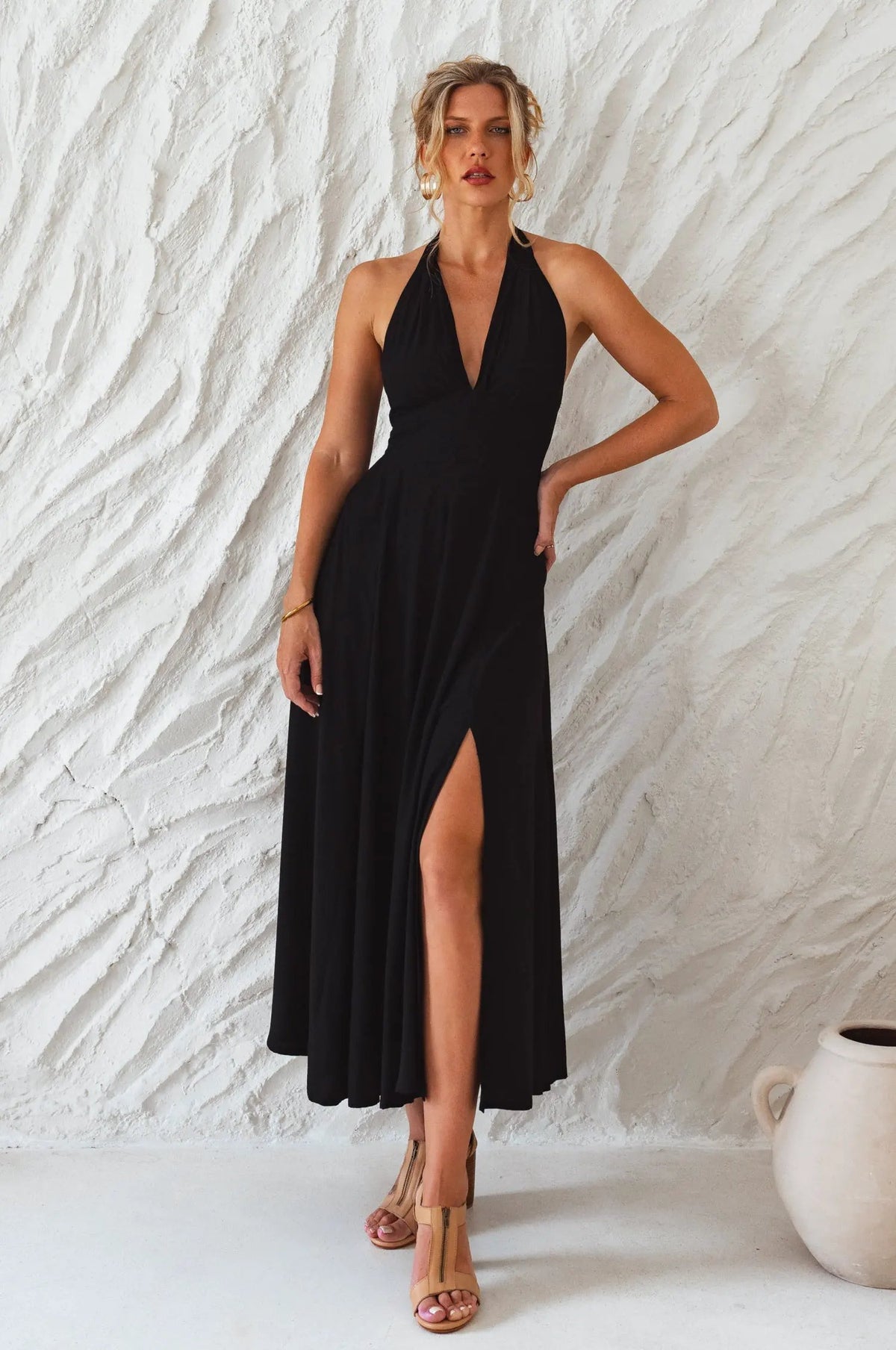 Costa Brava Halterneck Maxi Dress by ELF