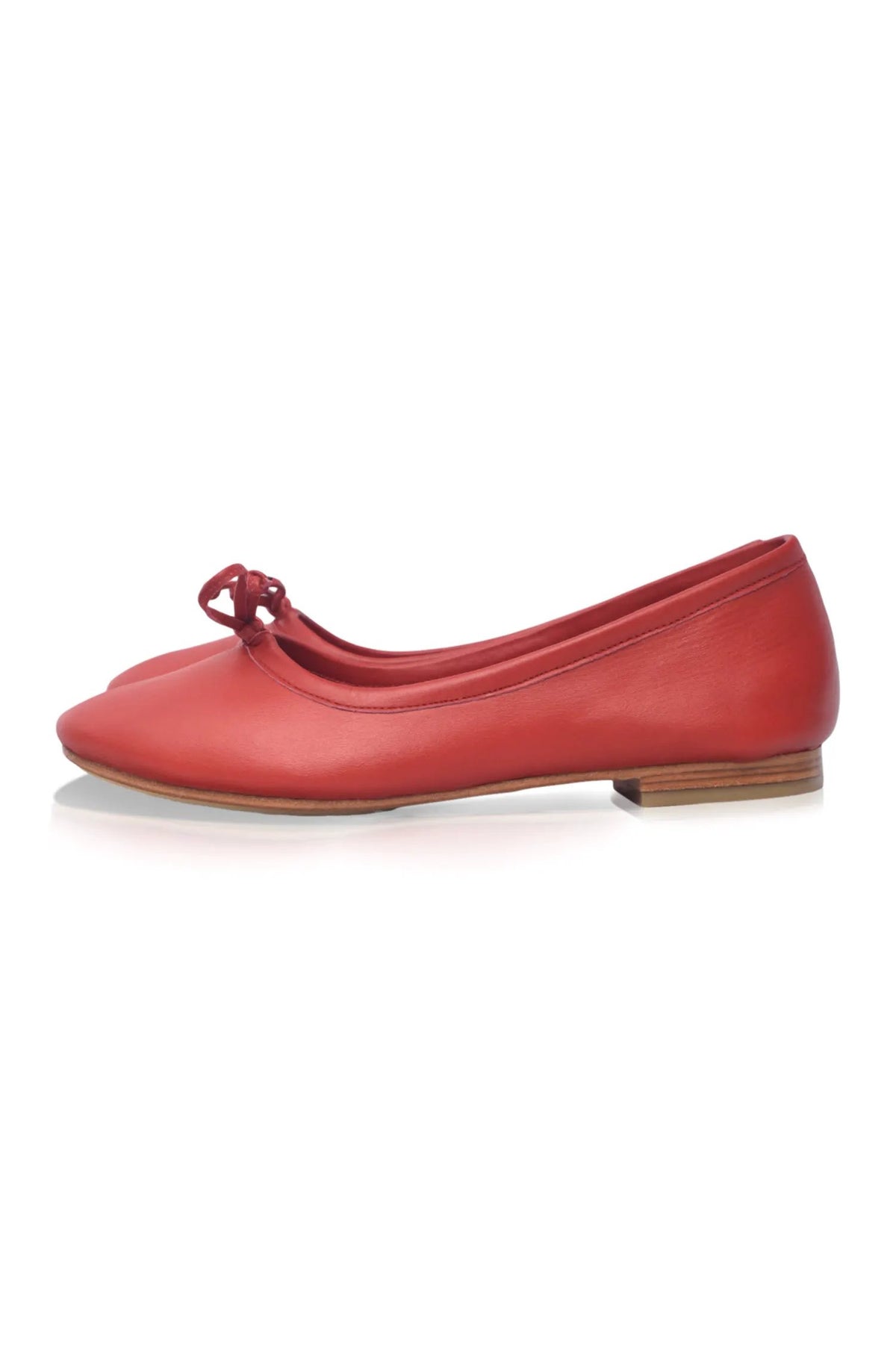 Elaria Bow Leather Ballet Flats by ELF