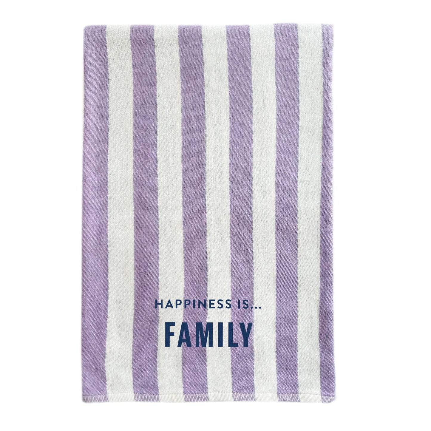 Everywhere Towel: Family, Stripe Lilac by Family & Friends Collection