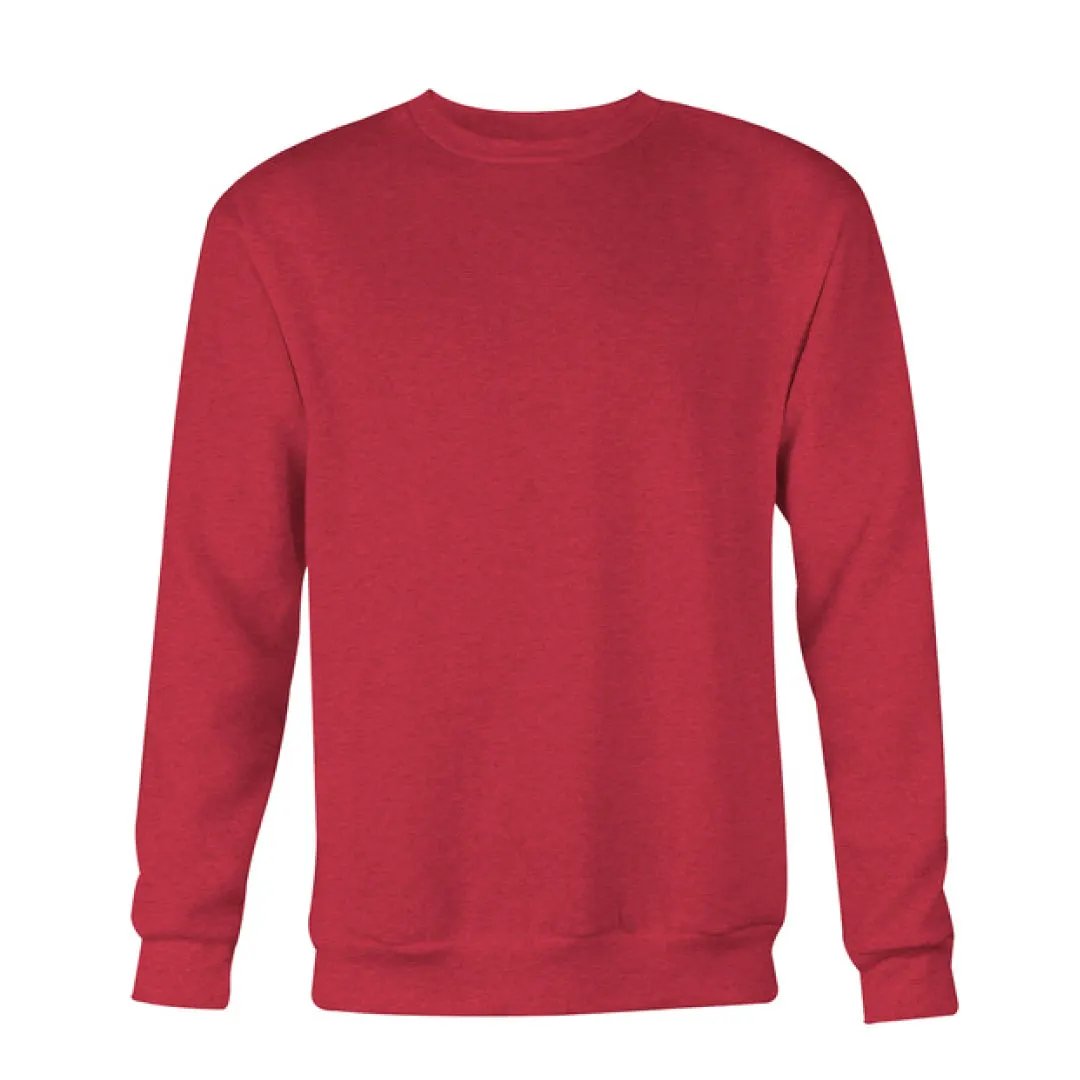 Men's Plain Crew Sweatshirt, Chili Pepper by Coloured Blanks
