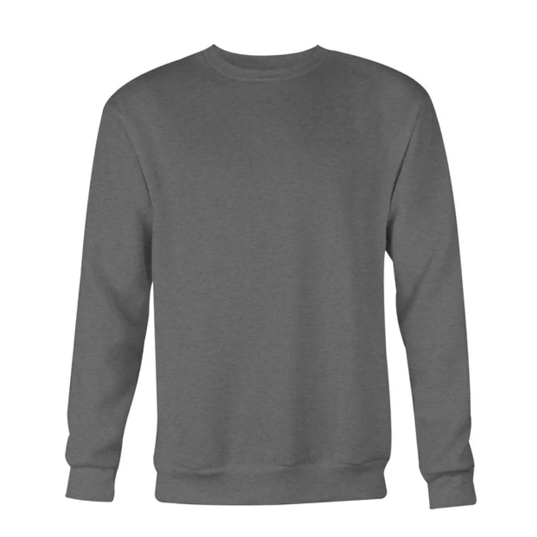 Men's Plain Crew Sweatshirt, Charcoal by Coloured Blanks