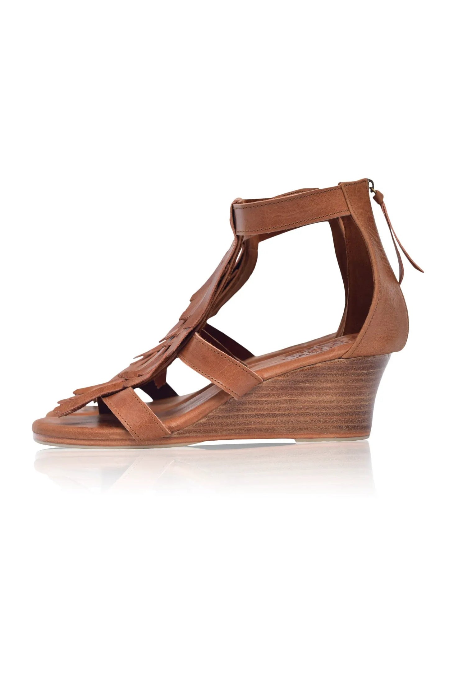 Fly Away Fringe Wedge Sandals by ELF