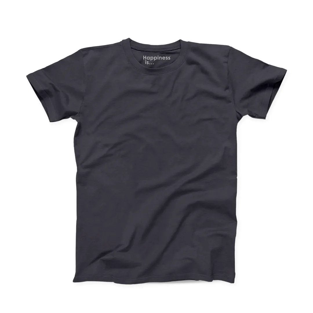 Men's Plain T-shirt, Vintage Black by Coloured Blanks