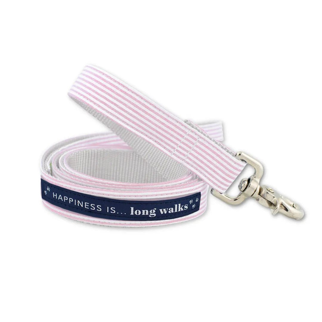 Dog Long Walks Striped Pink Leash by Pets Collection
