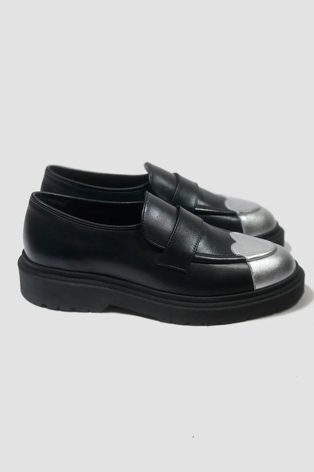Heart Tip Leather Loafers by Hideout x Algori