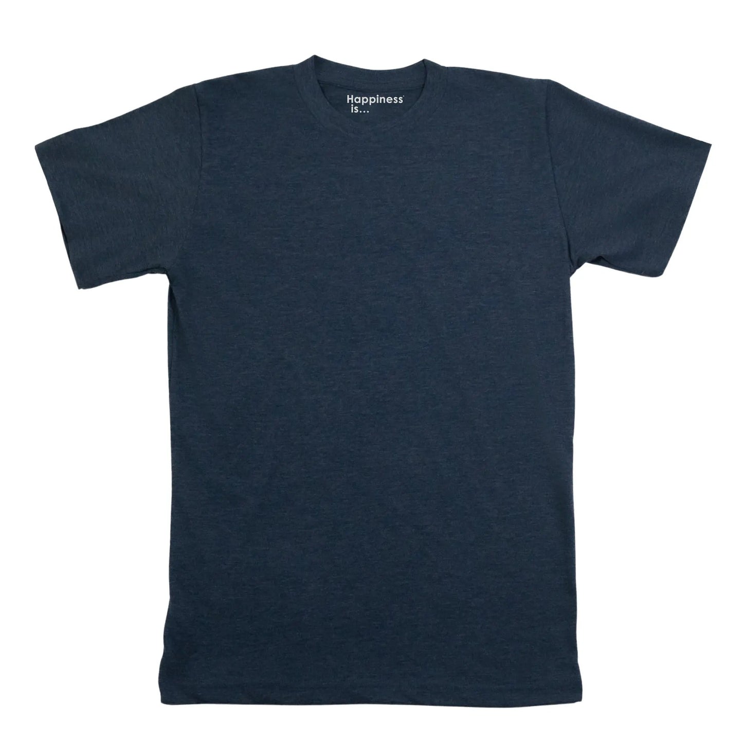 Men's Plain T-shirt, Heather Navy by Coloured Blanks
