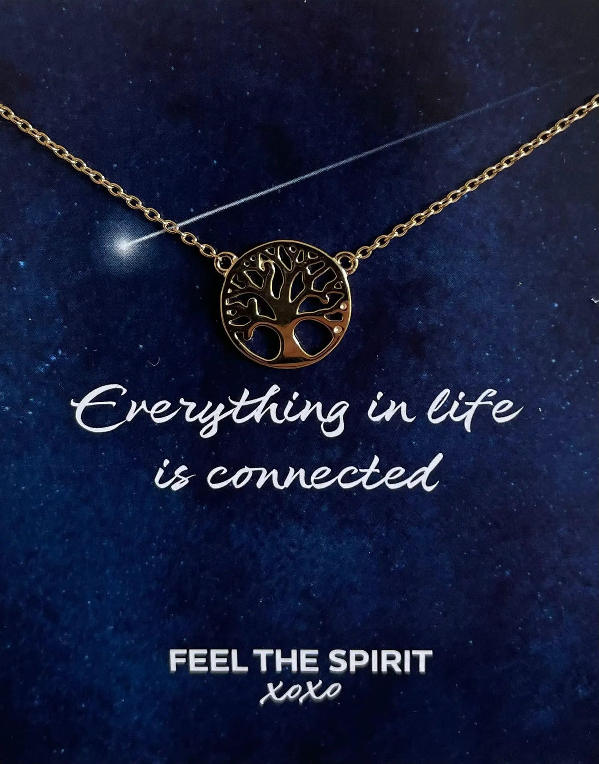 Feel The Spirit Tree Of Life Necklace Gold Plated 42 To 45 Cm Gift For Her by Jwls4u