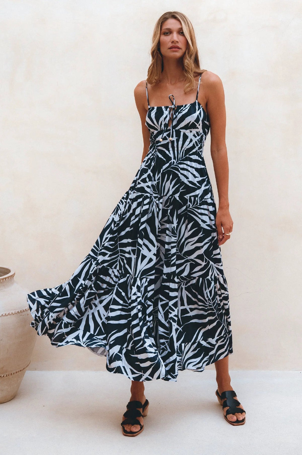 Isadora Tiered Maxi Dress (Sale) by ELF