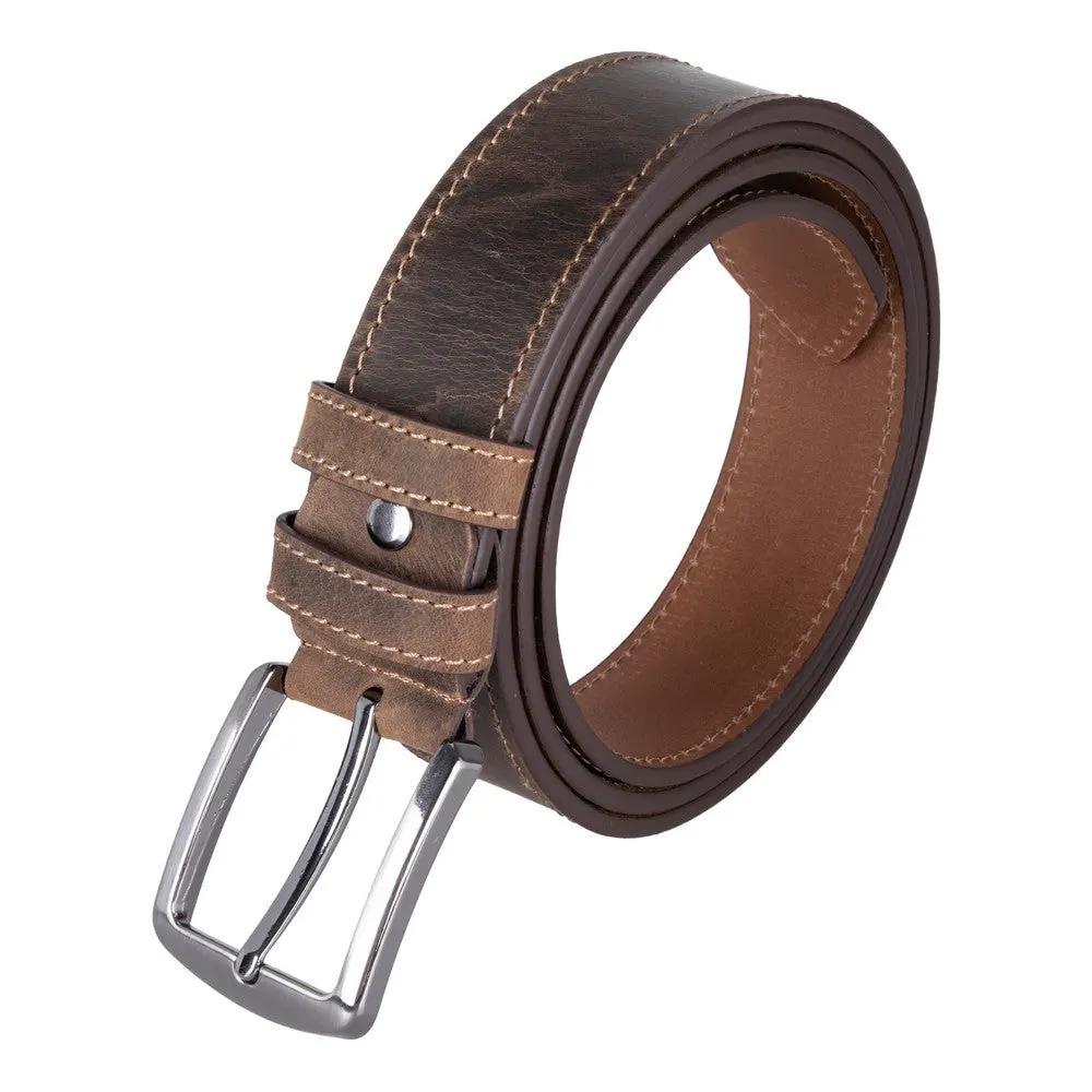 Globe Genuine Leather Belt – Handmade Premium Men’s Belt with Heavy-Duty Metal Buckle by TORONATA