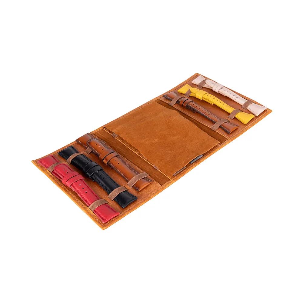 Skagway Leather Watch Band Organizer – 3 Slot Travel Case by TORONATA
