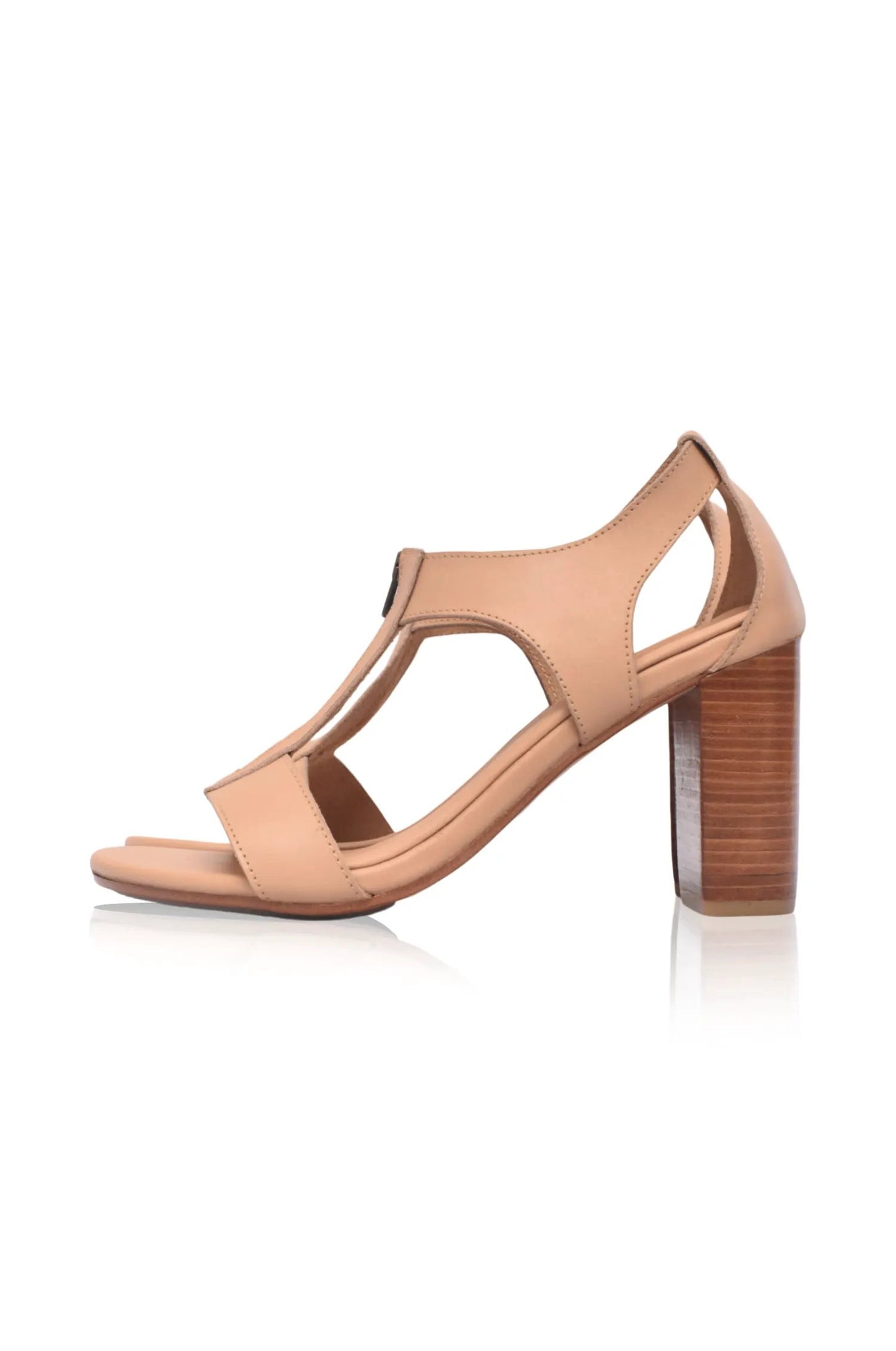 Makoa Block Heel Leather Sandals by ELF