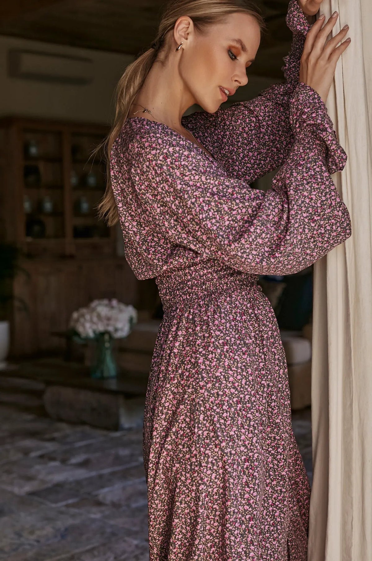 Maria Luisa Button Down Midi Dress (Sale) by ELF