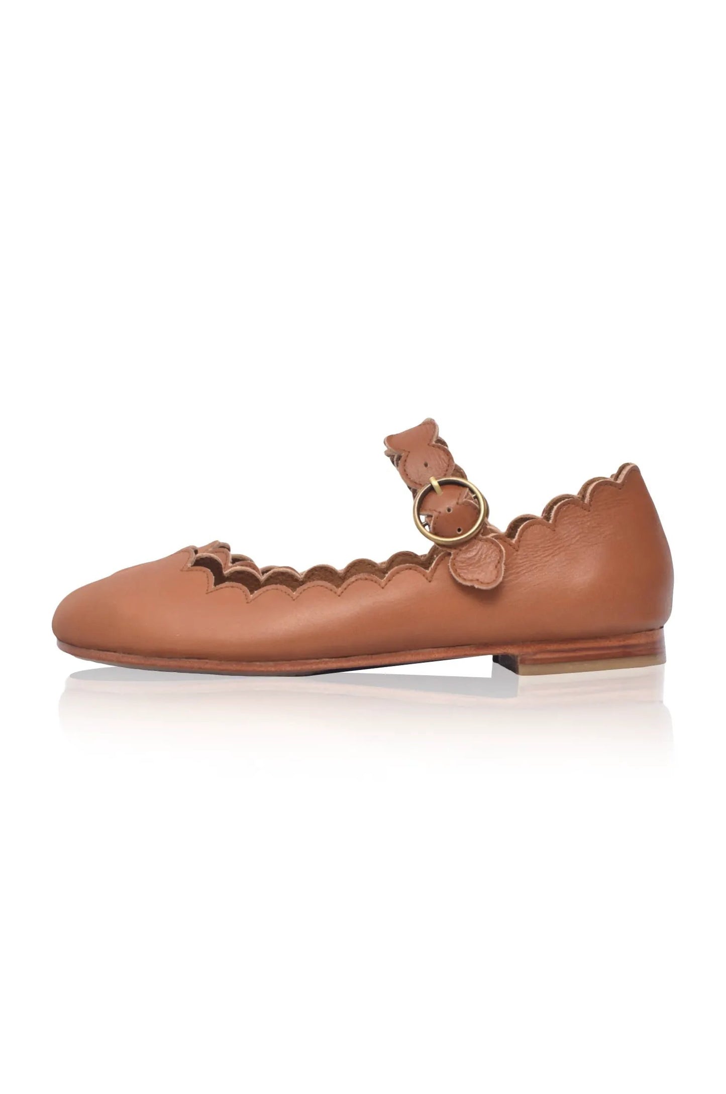 Mia Rosa Scalloped Mary Jane Flats by ELF