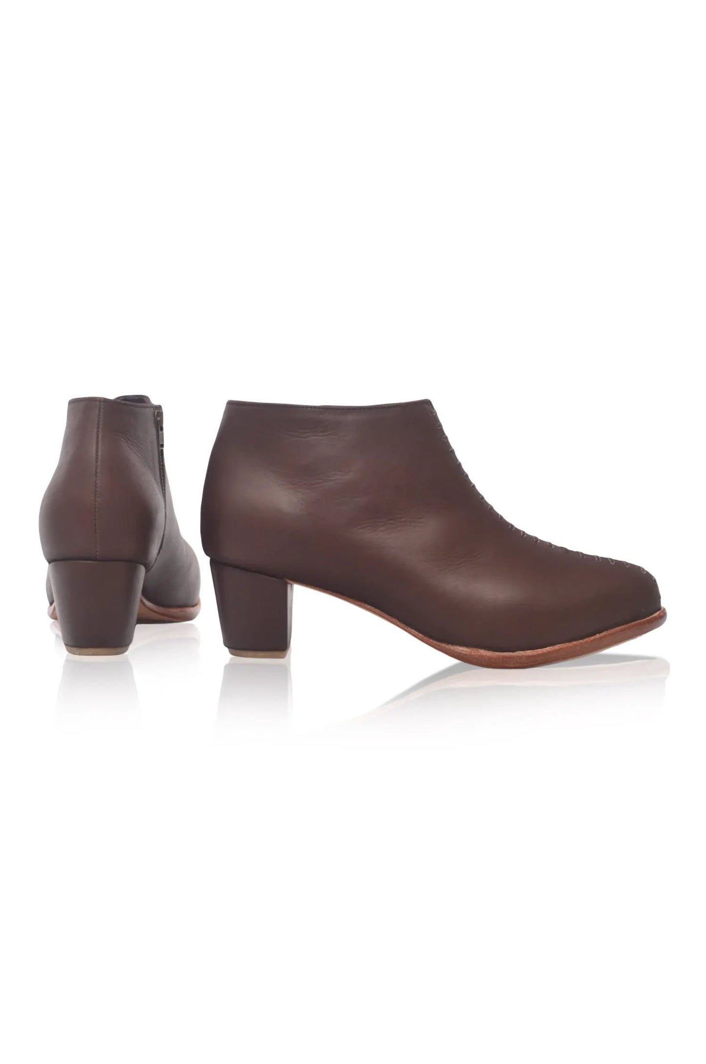 Monte Carlo Leather Booties Heel 5 cm (Sz. 11) by ELF