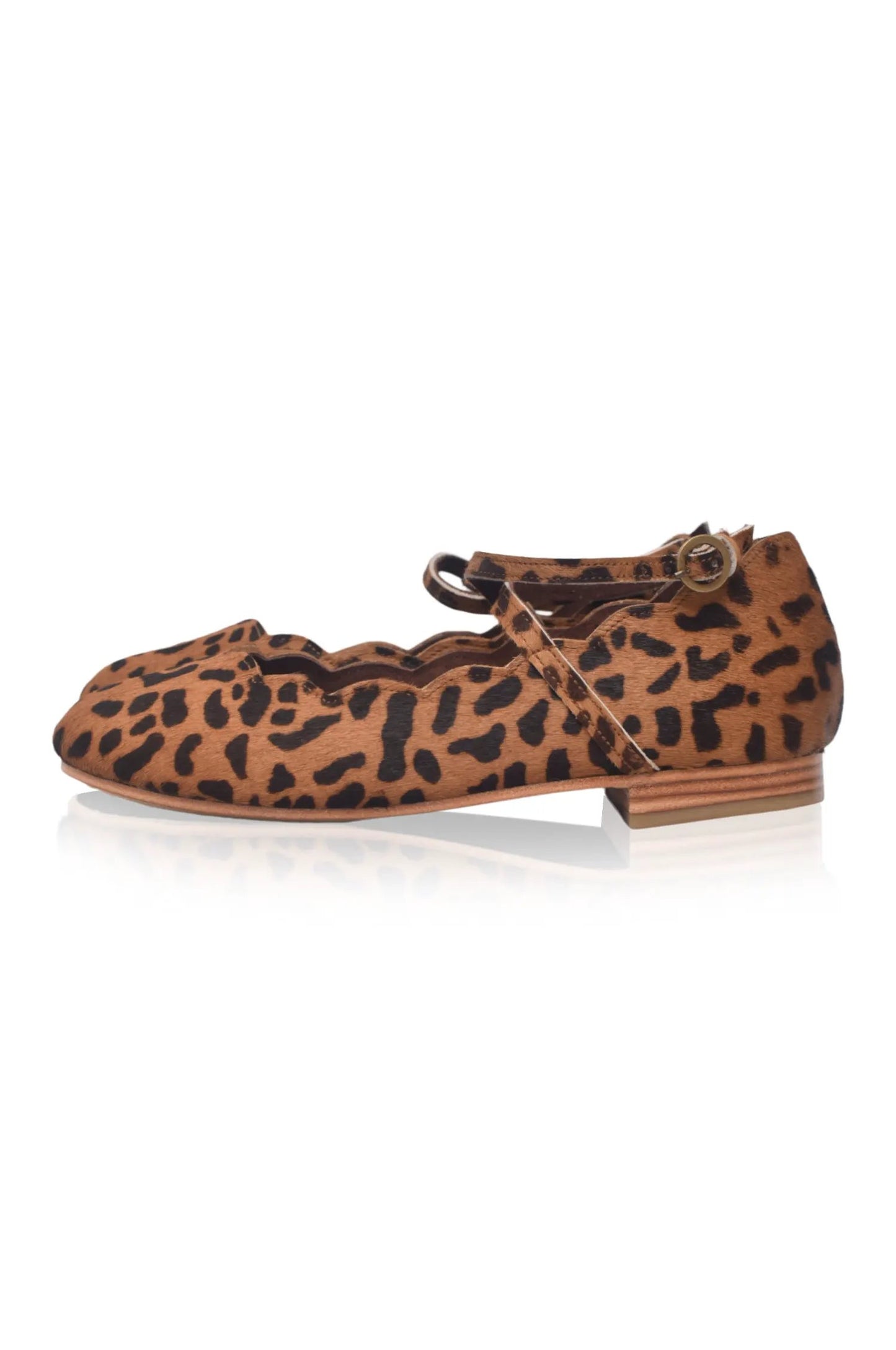 Myrelle Criss-Cross Leather Ballet Flats by ELF