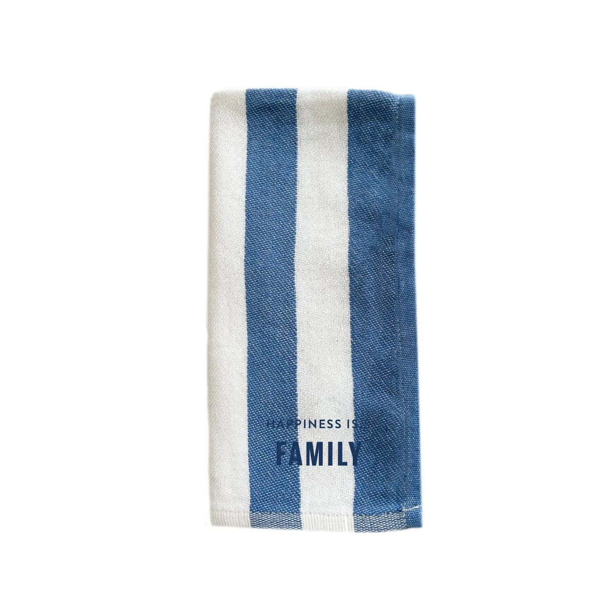 Napkin: Family, Blue Stripe by Family & Friends Collection