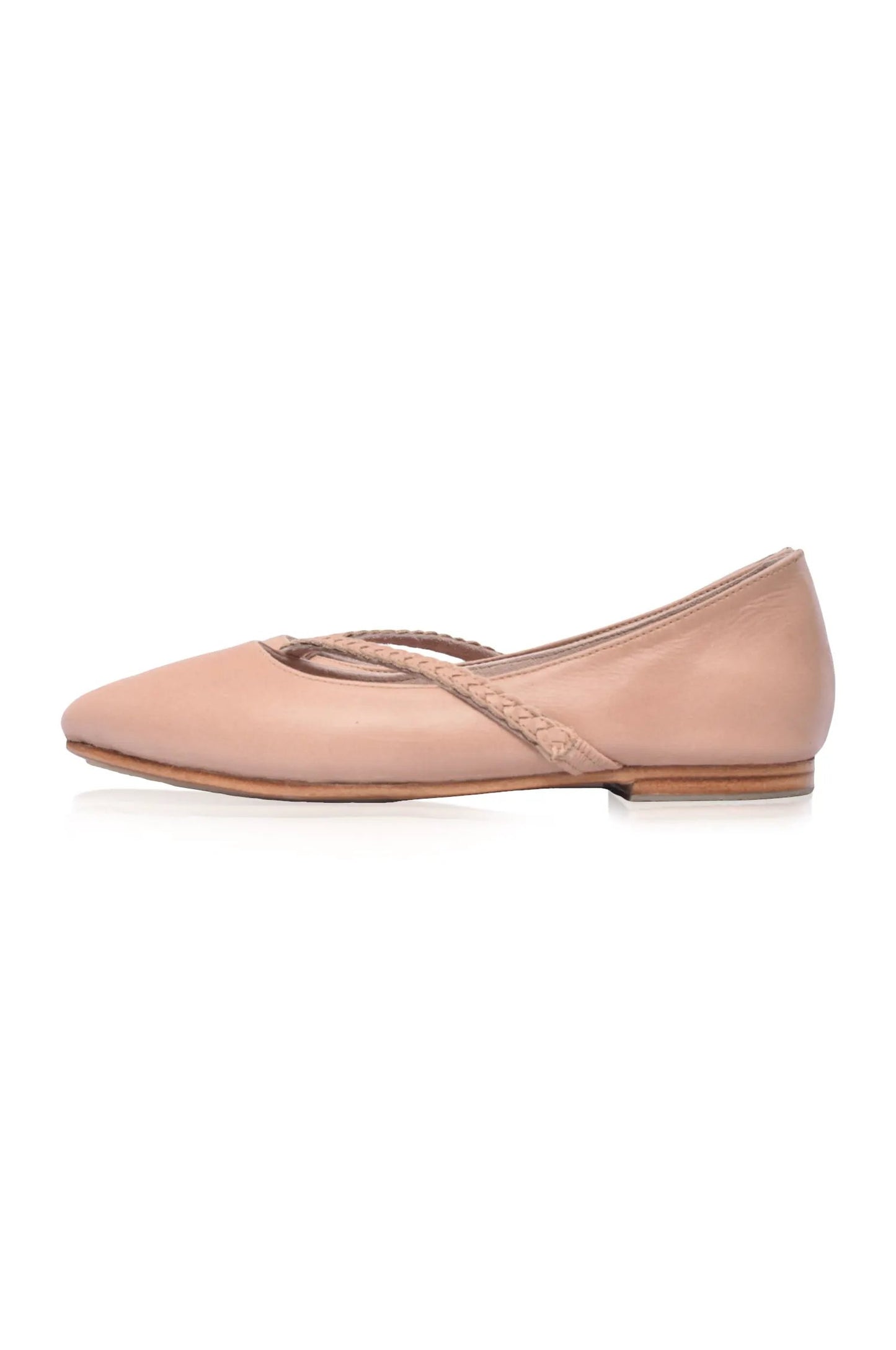 Orenda Pointed Toe Leather Flats by ELF
