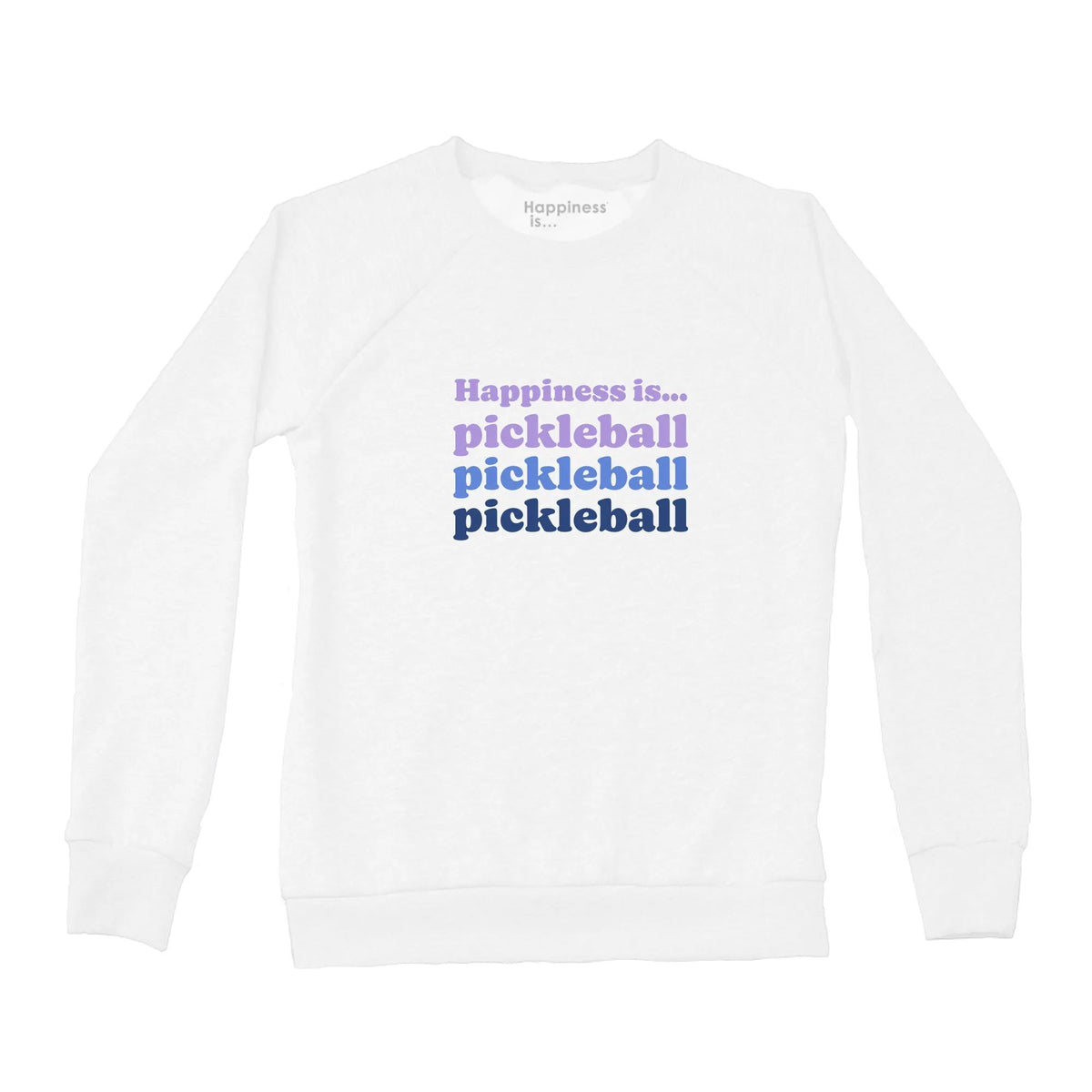 Women's Pickleball Triple Crew Sweatshirt, White by Tennis Collection