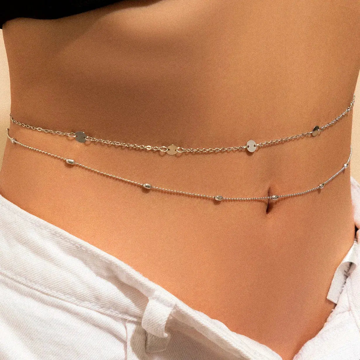 Ingemark Sexy Flat Snake Chain Waist Belly Belt for Women Summer Beach Bikinis Simple Body Chain Festival Jewelry Accessories by Maiden-Art