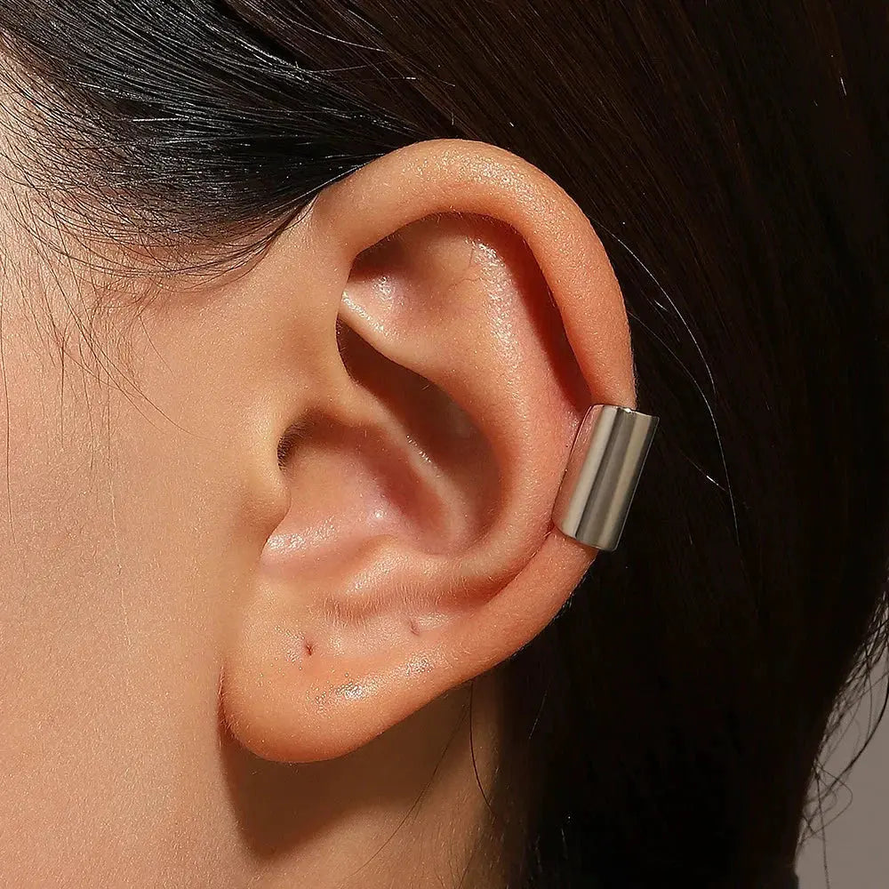Punk Irregular Geometric Ear Cuff Earrings for Women Non-Piercing Metal Ear Clip Earring Fake Cartilage Fashion Jewelry Party by MAIDEN-ART