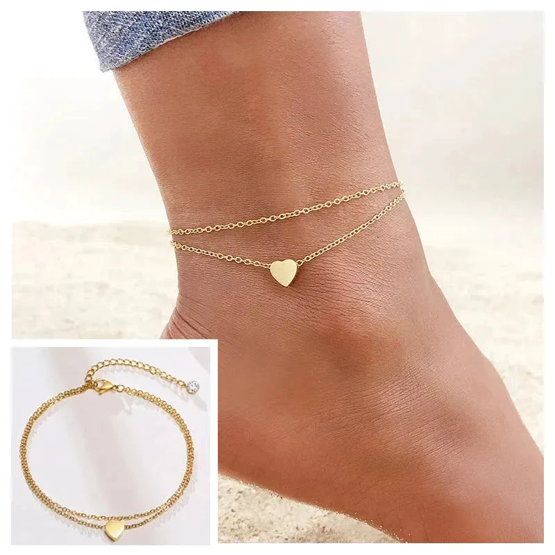 Snake Chain Anklet for Women Girls Adjustable Summer Beach Chain Anklet Bracelet Mother's Day Gifts Stainless Steel Not Allergic by Maiden-Art