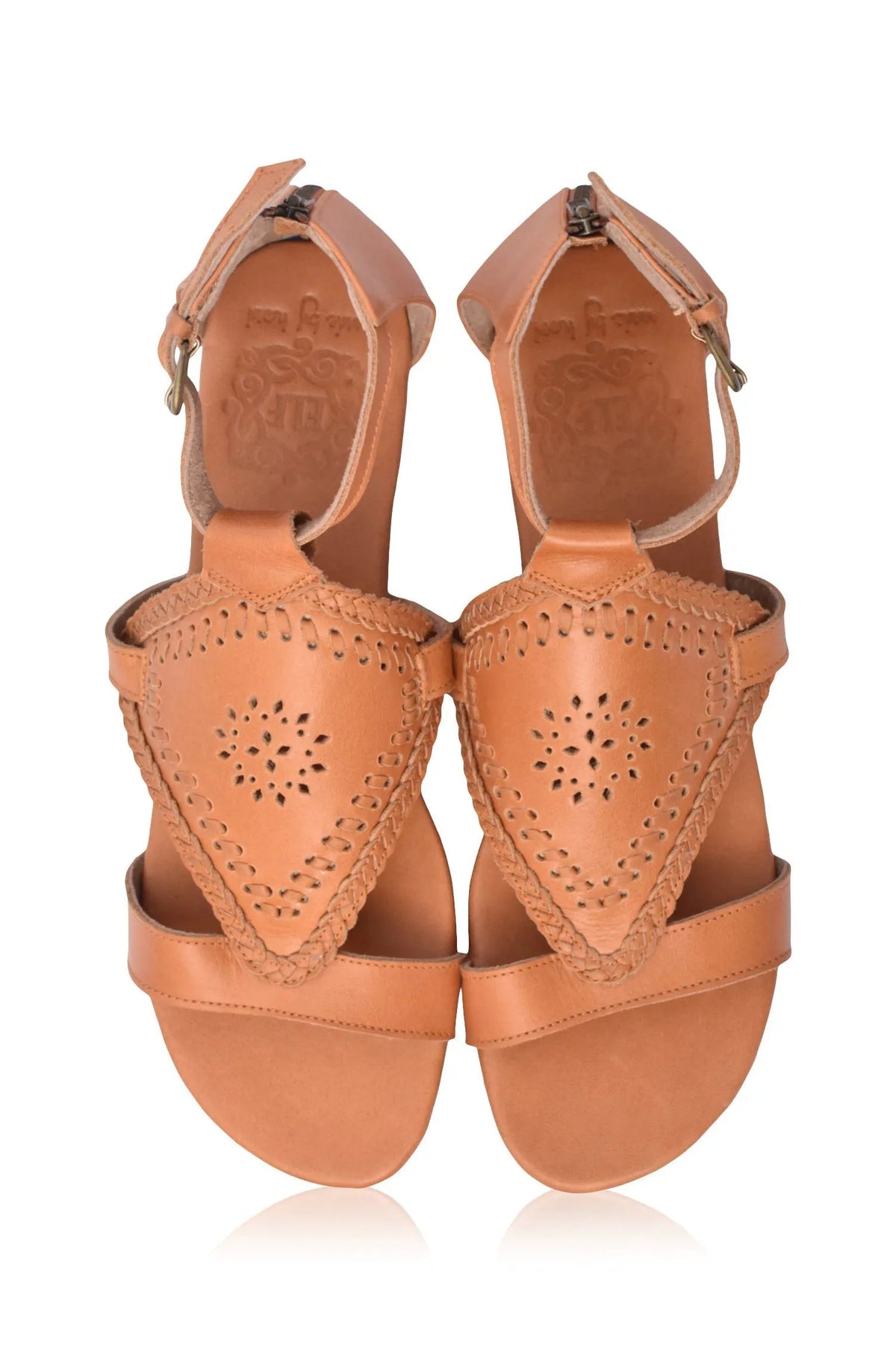 Savannah Braided Leather Sandals by ELF