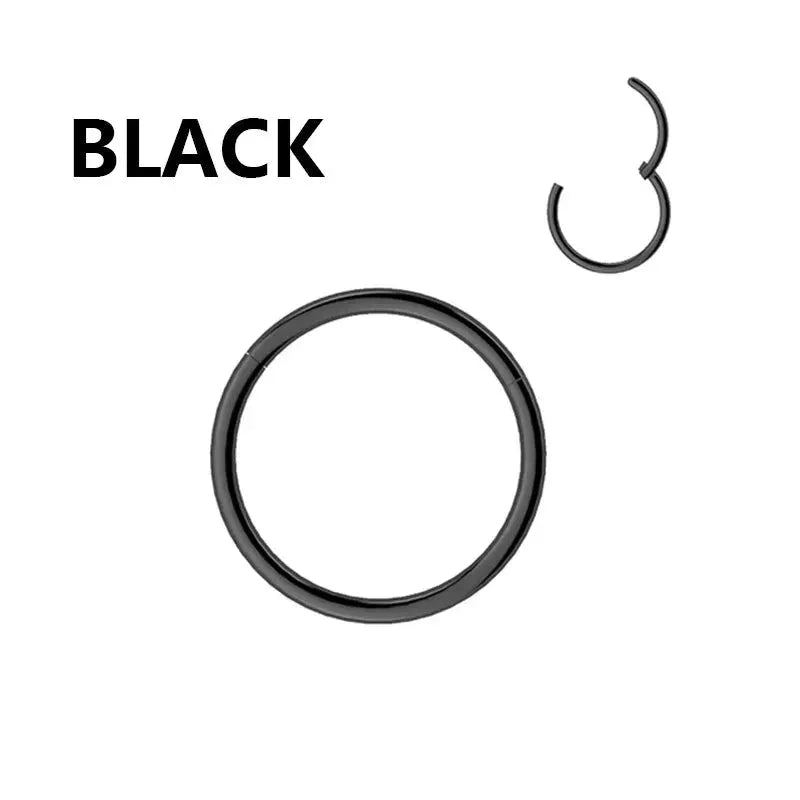 1PC Stainless Steel Nose Hoop Septum Piercing Clicker Hinged Segment Rings Lip Helix Daith Conch Cartilage Earrings Sexy Jewelry by Maiden-Art