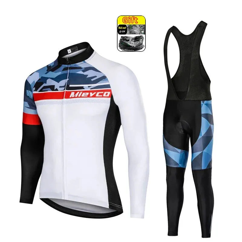 Men Autumn Long Sleeve Cycling Jersey Set MTB Mountain Bike Sportswear Slim Fit by Vimost Shop