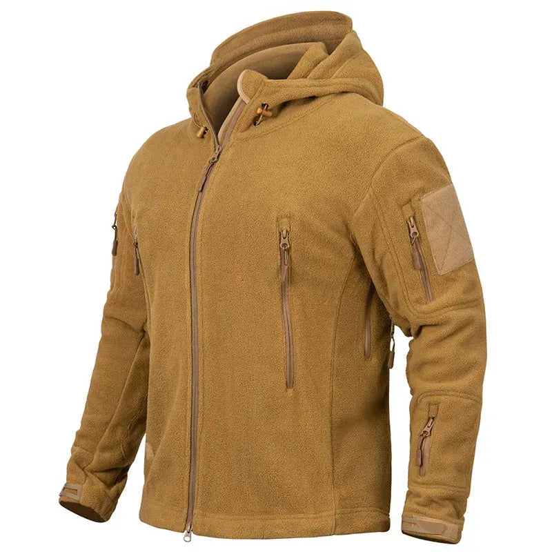 Winter Tactical Fleece Hoodie Jacket Men Warm Outdoor Sport Hooded Coat Multi-Pocket Casual Full Zip Hiking Jacket by Vimost Shop