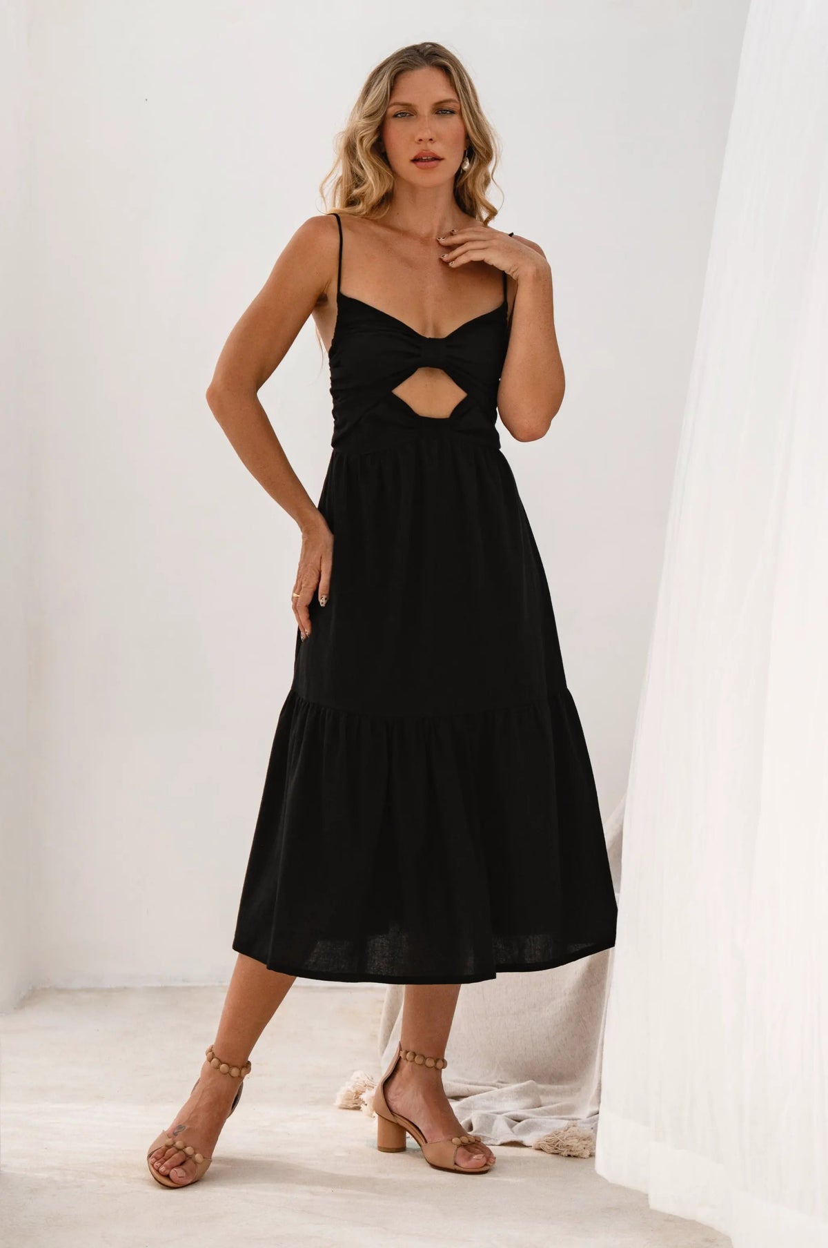 Sun Island Strappy Midi Dress by ELF