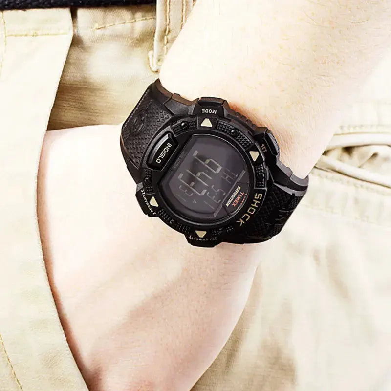 Timex Men's Black Resin Watch, Digital Dial | T49896 by TIMEX