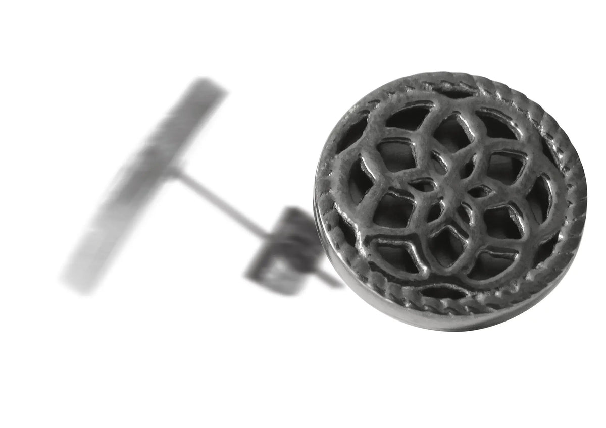 Dreamcatcher Oorbellen Flower grijs TFE02SGR by Jwls4u