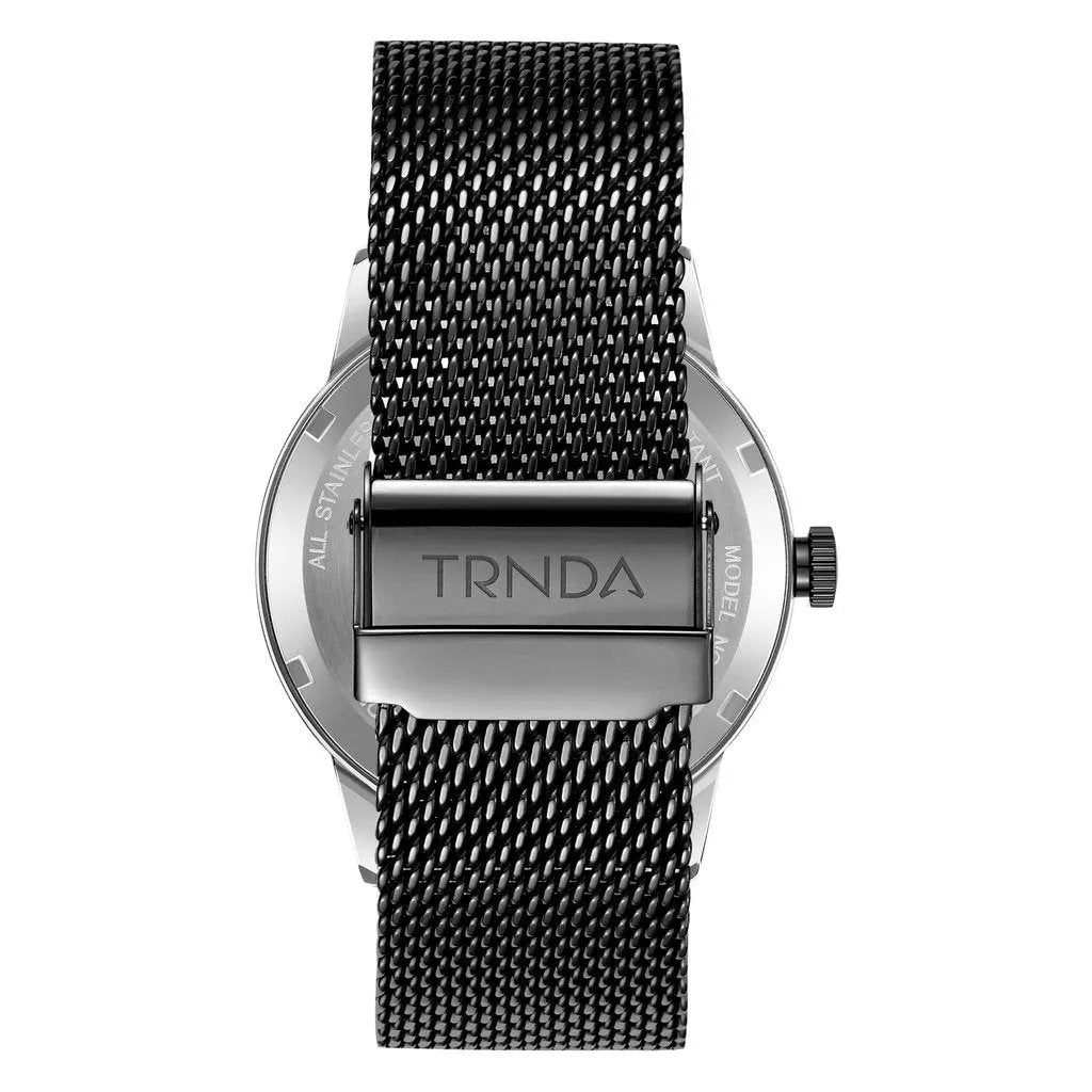 Trnda Men's Stainless Steel Watch, Blue Mesh Band | Trn-43mm-Sl by TRNDA