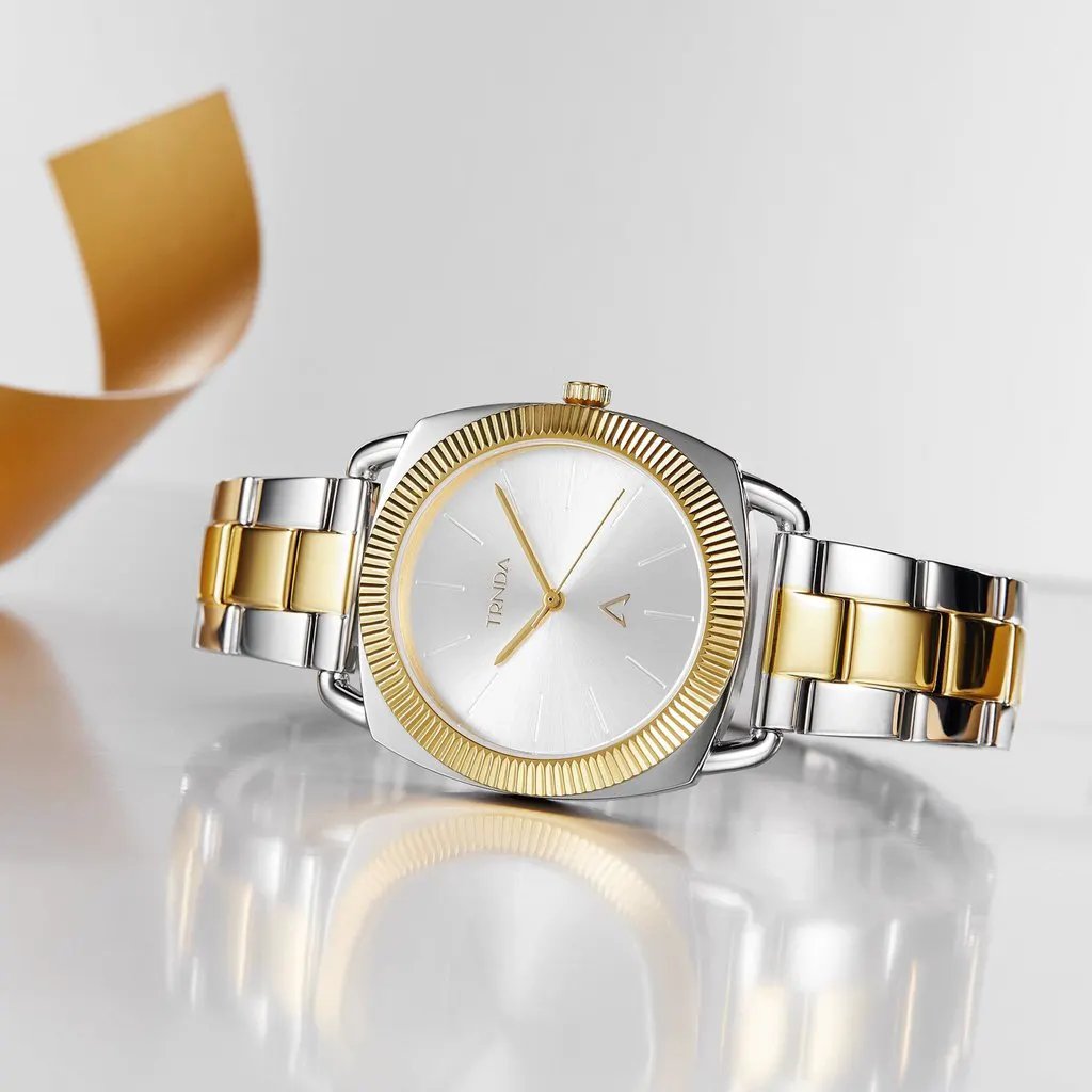 Trnda Women's Stainless Steel Watch, Silver-Gold Band | Trn-35.8mm by TRNDA