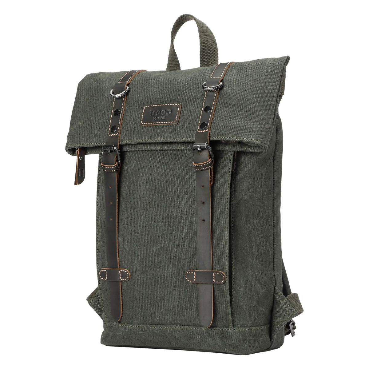Heritage Small Waxed Canvas Backpack | TRP0425S by Troop London