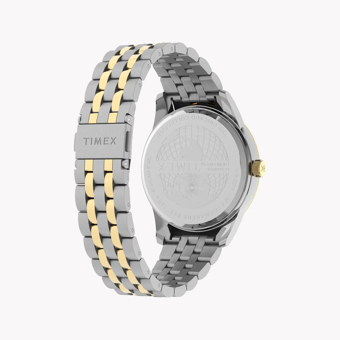 Chicago Multi 45mm Two-Tone Case Green Dial Bracelet TW2Y21400 by TIMEX