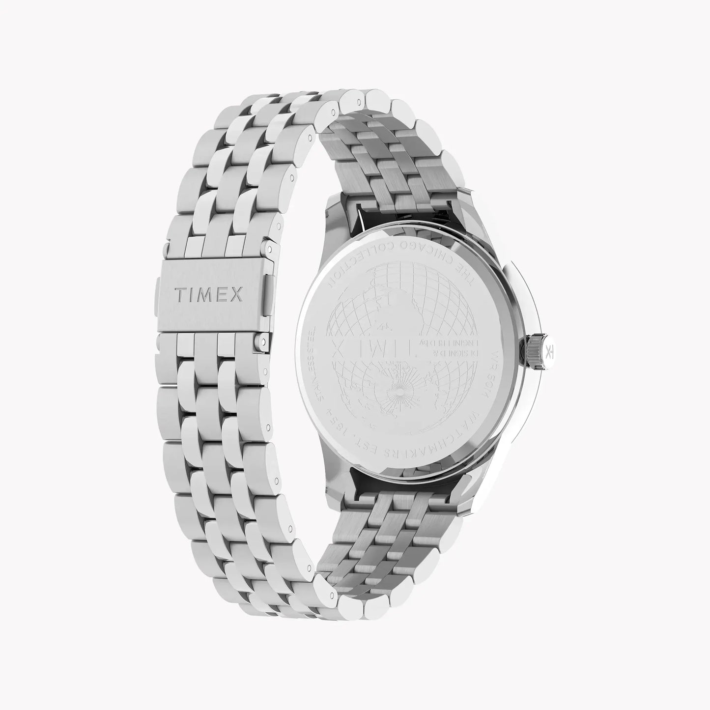 Chicago Multi 45mm Silver Tone Case Blue Dial Bracelet TW2Y21500 by TIMEX
