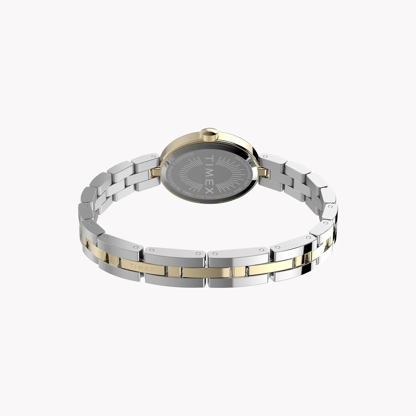 Cavatina Gold-tone Case Two-tone Bracelet White Dial TW2Y26800 by TIMEX