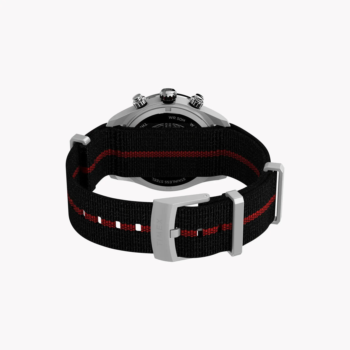 Waterbury Heritage Chrono SST Black Dial Fabric Strap TW2Y38900 | Men's Sports Watch by TIMEX