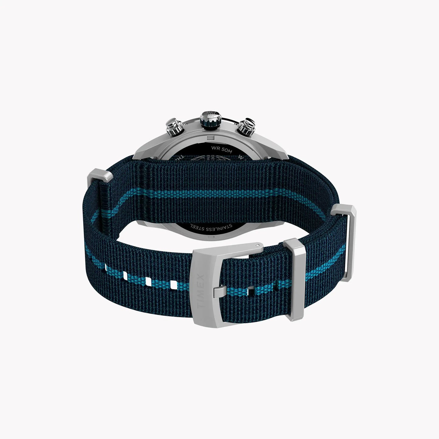 Waterbury Heritage Chrono SST Blue Dial & Fabric Strap Watch | TW2Y39000 by TIMEX