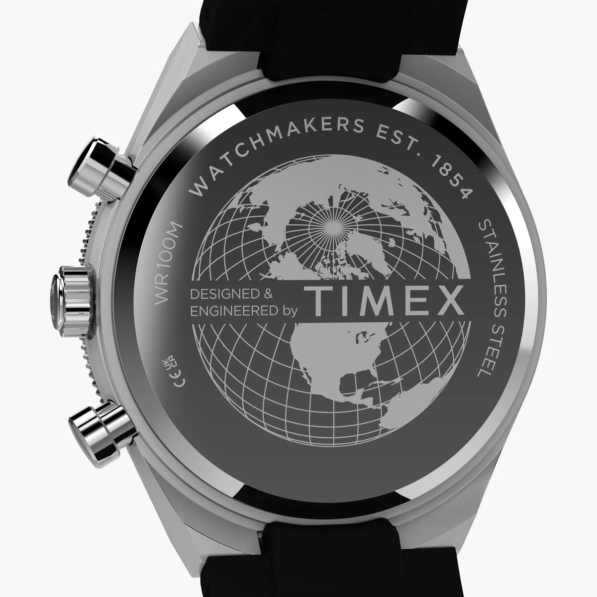 Timex Men's Silver-Tone SS, Black Silicone | TW2Y56100 by TIMEX