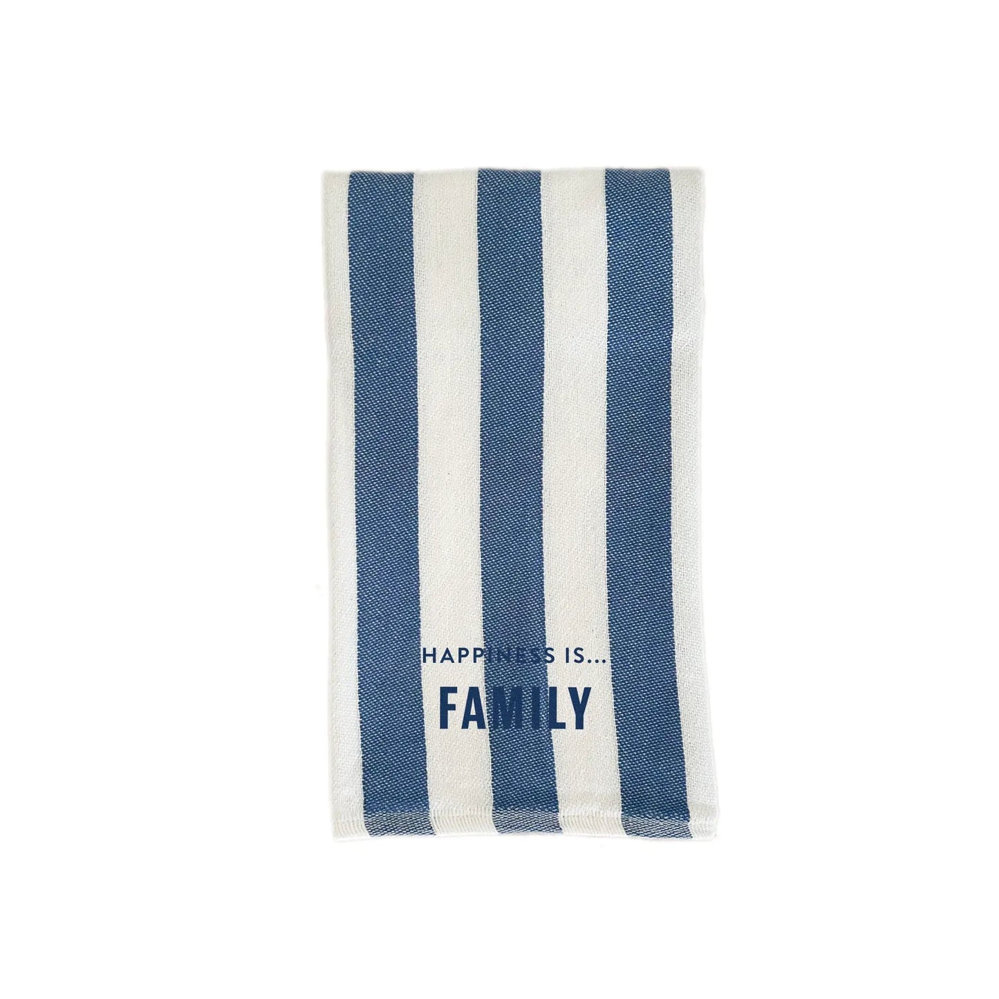Tea/Hand Towel Family, Striped Blue by Family & Friends Collection