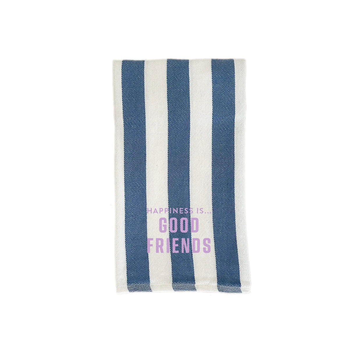 Tea/Hand Towel Good Friends, Striped Blue with lilac by Family & Friends Collection