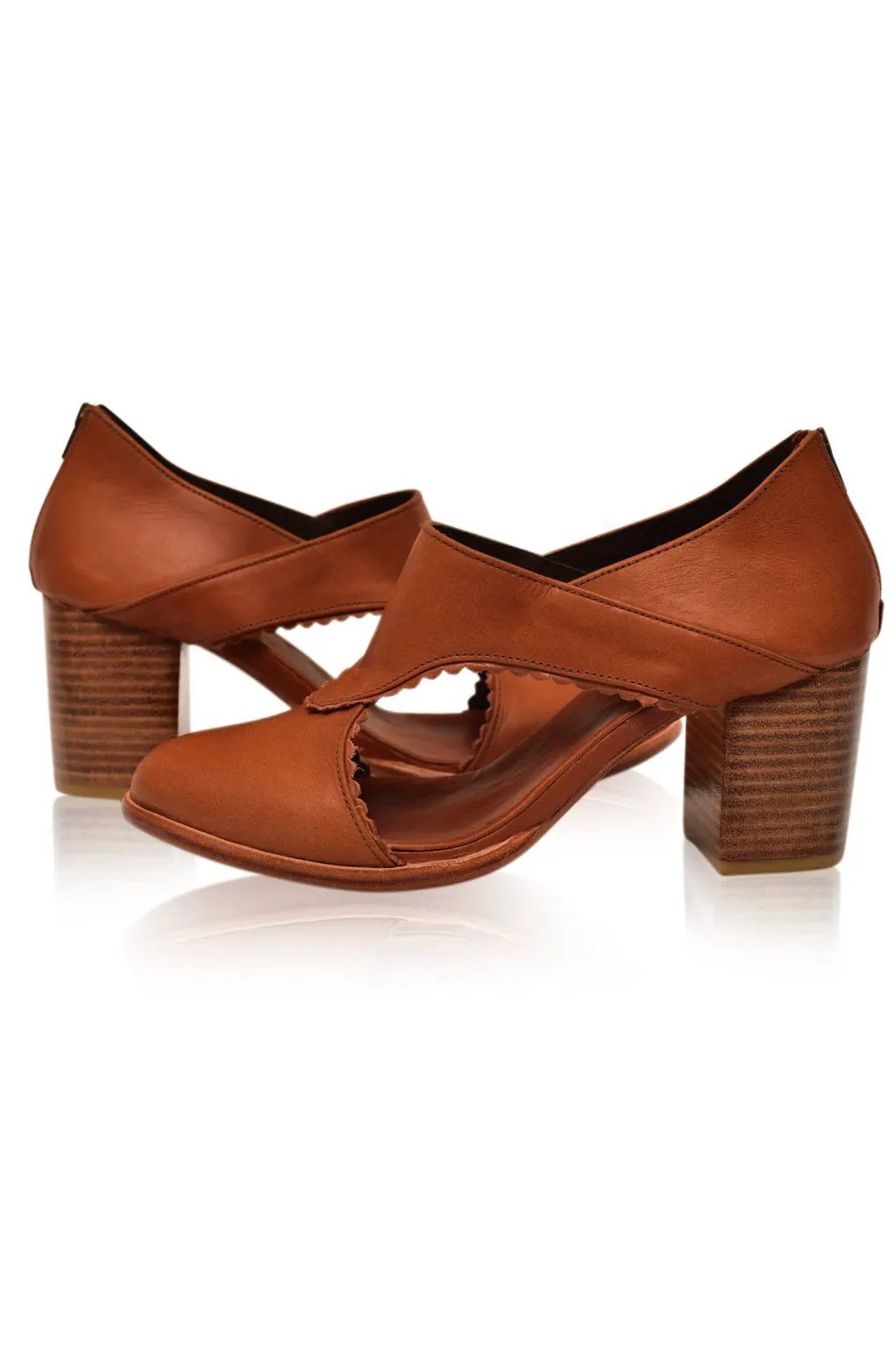 Rain Kiss Leather Heel Booties by ELF