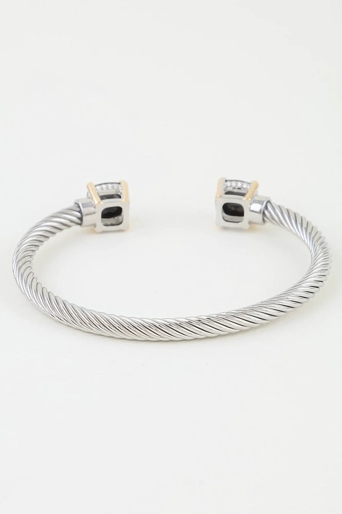 Women's Cuff Bracelet Open Cubic Twisted BYMANYC ® New York CONTEMPORARY GEOMETRIC BRAIDED BANGLES - New Collection by BYMANYC New York