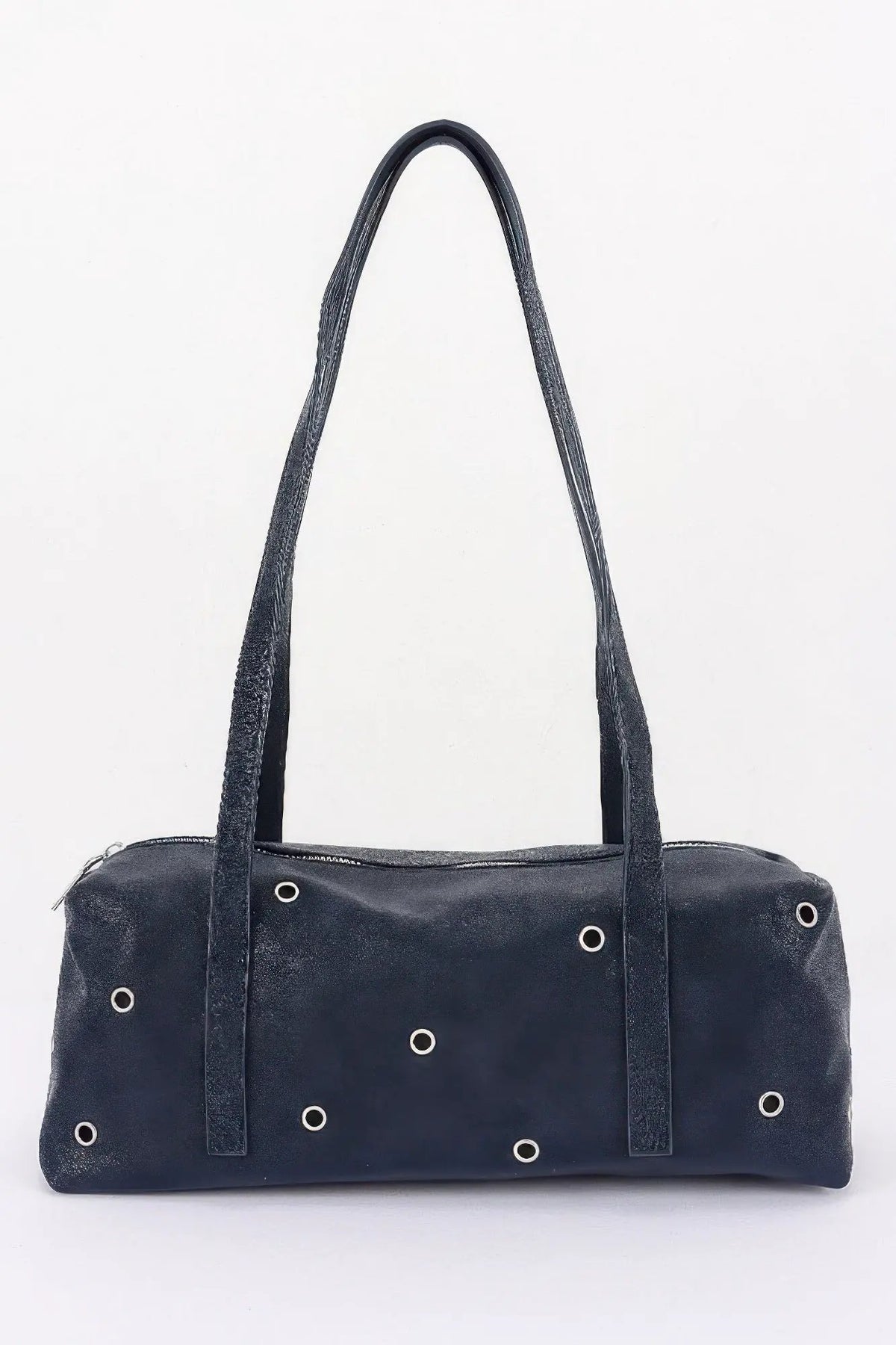 Women's Shoulder Bag Vegan Leather Eyelet Studded Rectangular BYMANYC ® New York CONTEMPORARY HARDWARE STRUCTURED PURSE - New Collection by BYMANYC New York