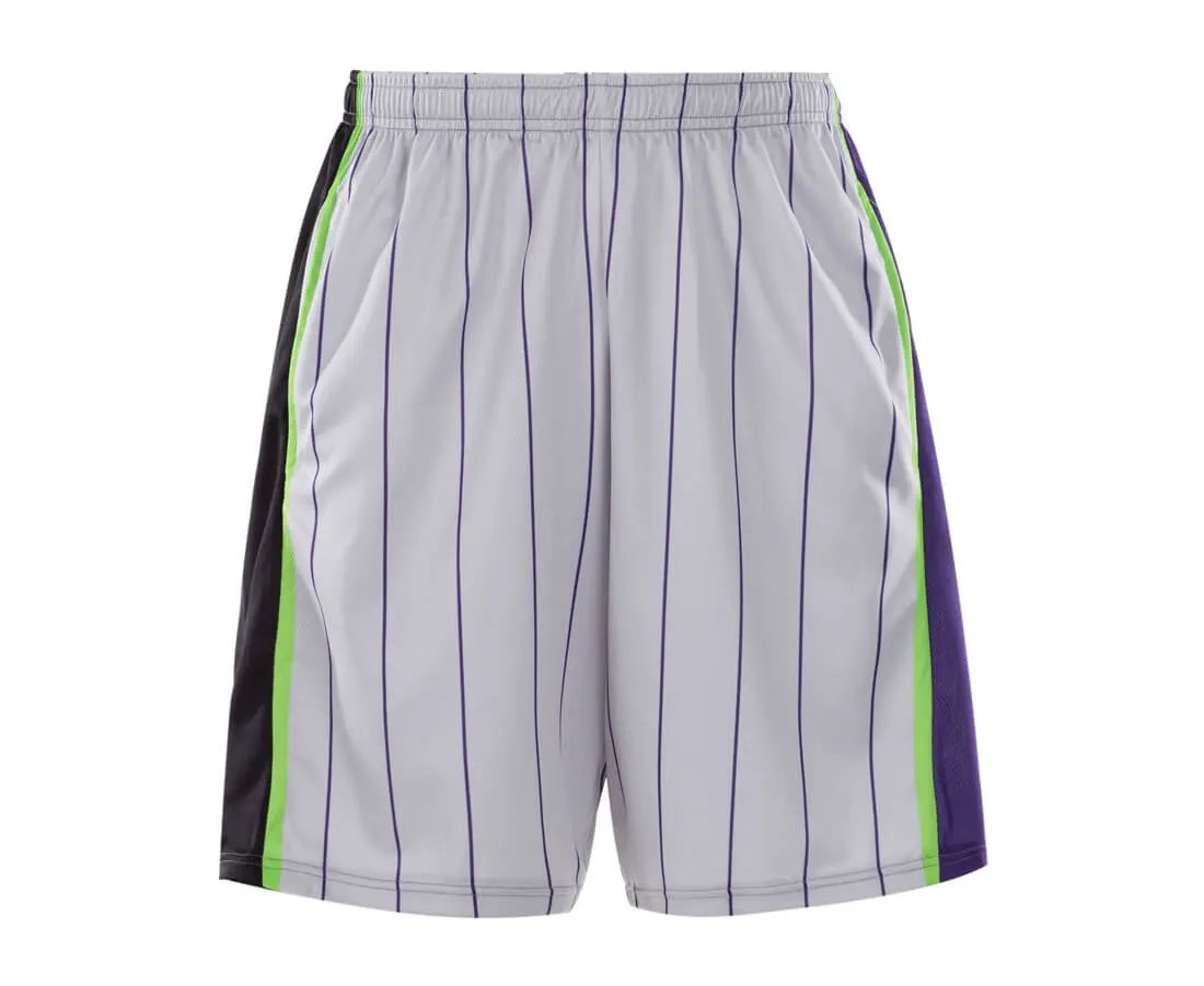 Custom Purple White Lacrosse Pinnies and Shorts by Vimost Sportswear
