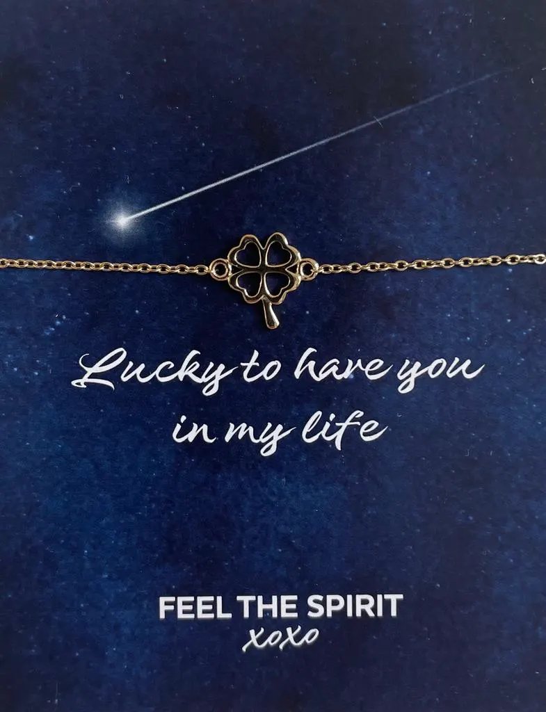 Feel the Spirit Armband Lucky Leaf Gold-Plated XB002G by Jwls4u