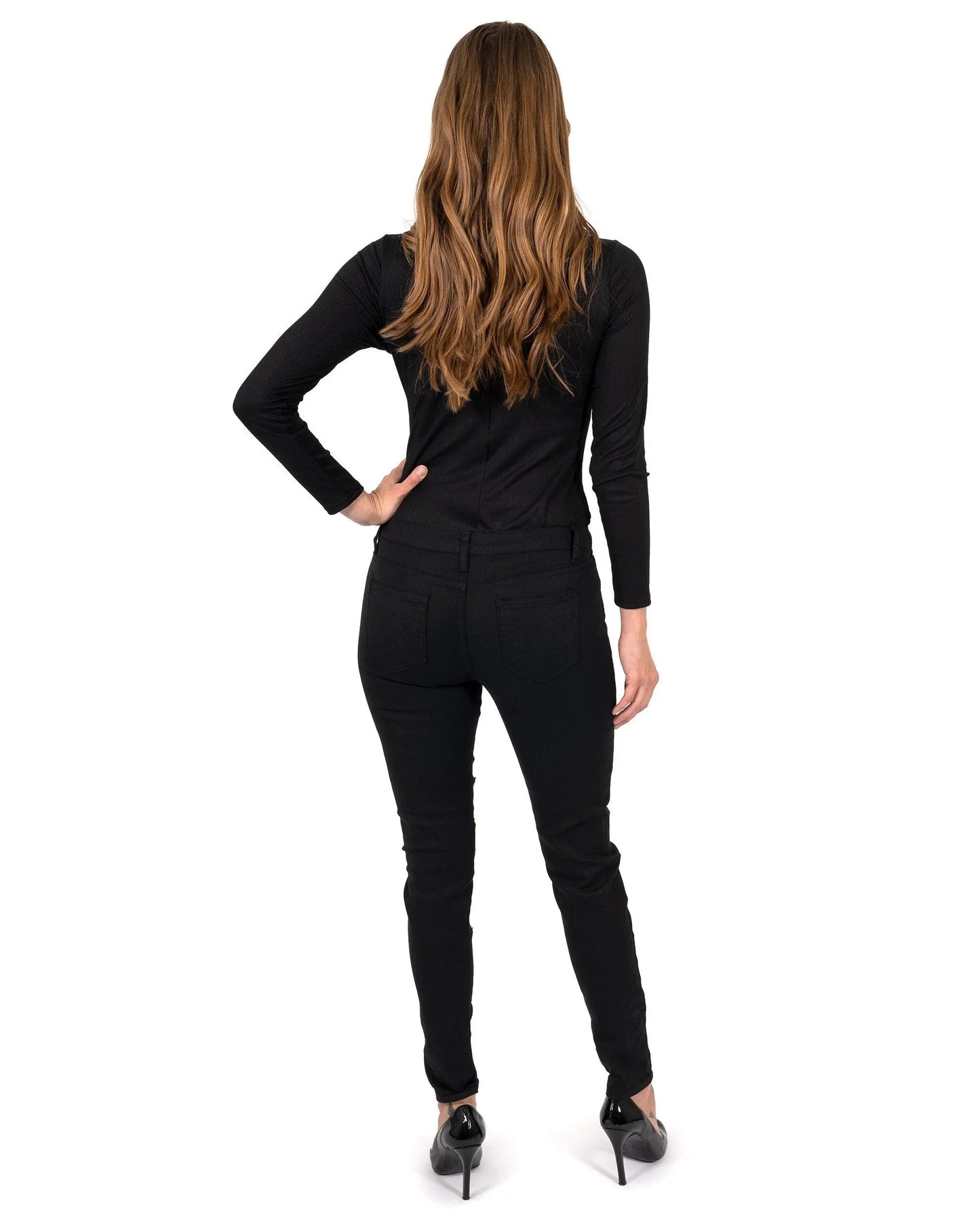 Clifton Ripped High Waist Skinny Jeans by Savoy Active
