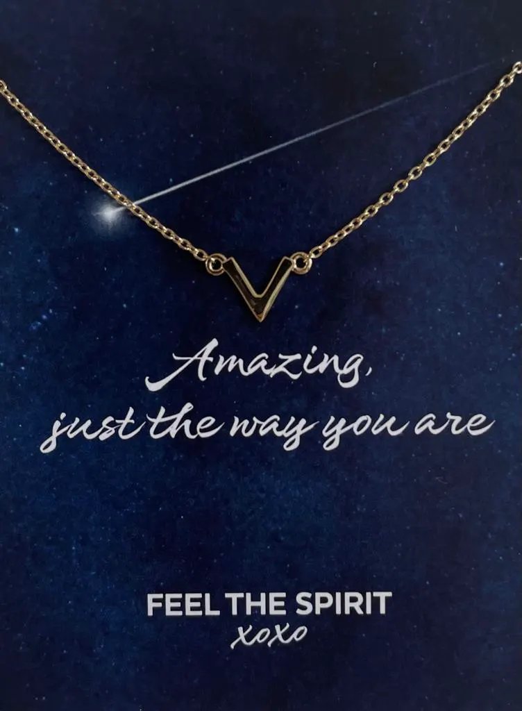 Feel The Spirit Armband V Gold Plated By Jwls4u For Spiritual Jewelry Fans by Jwls4u